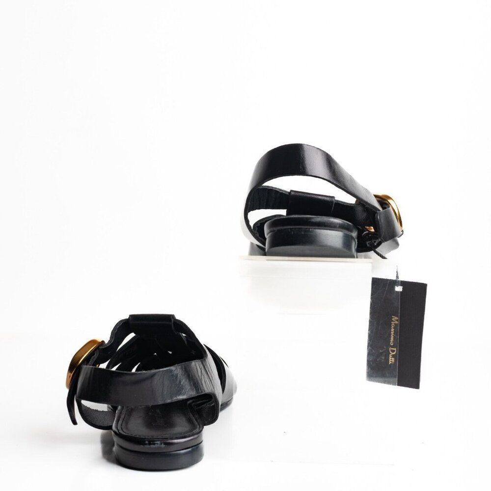 Massimo Dutti Womens Cage Sandals Flats Slingbacks EU 39 US 8 Leather wore once - Picture 6 of 8